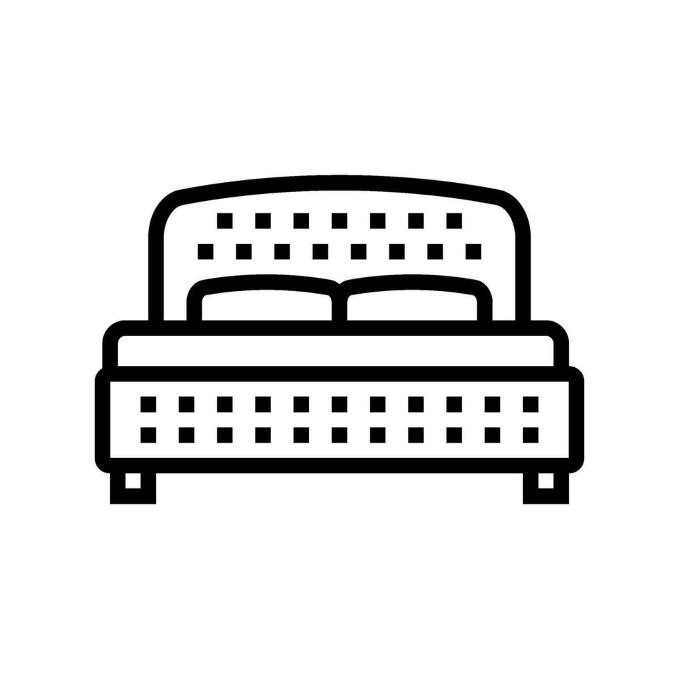 bed leer lijn icoon vector illustratie