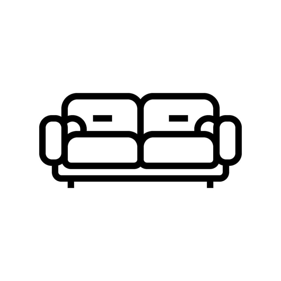 sofa zacht knus lijn icoon vector illustratie