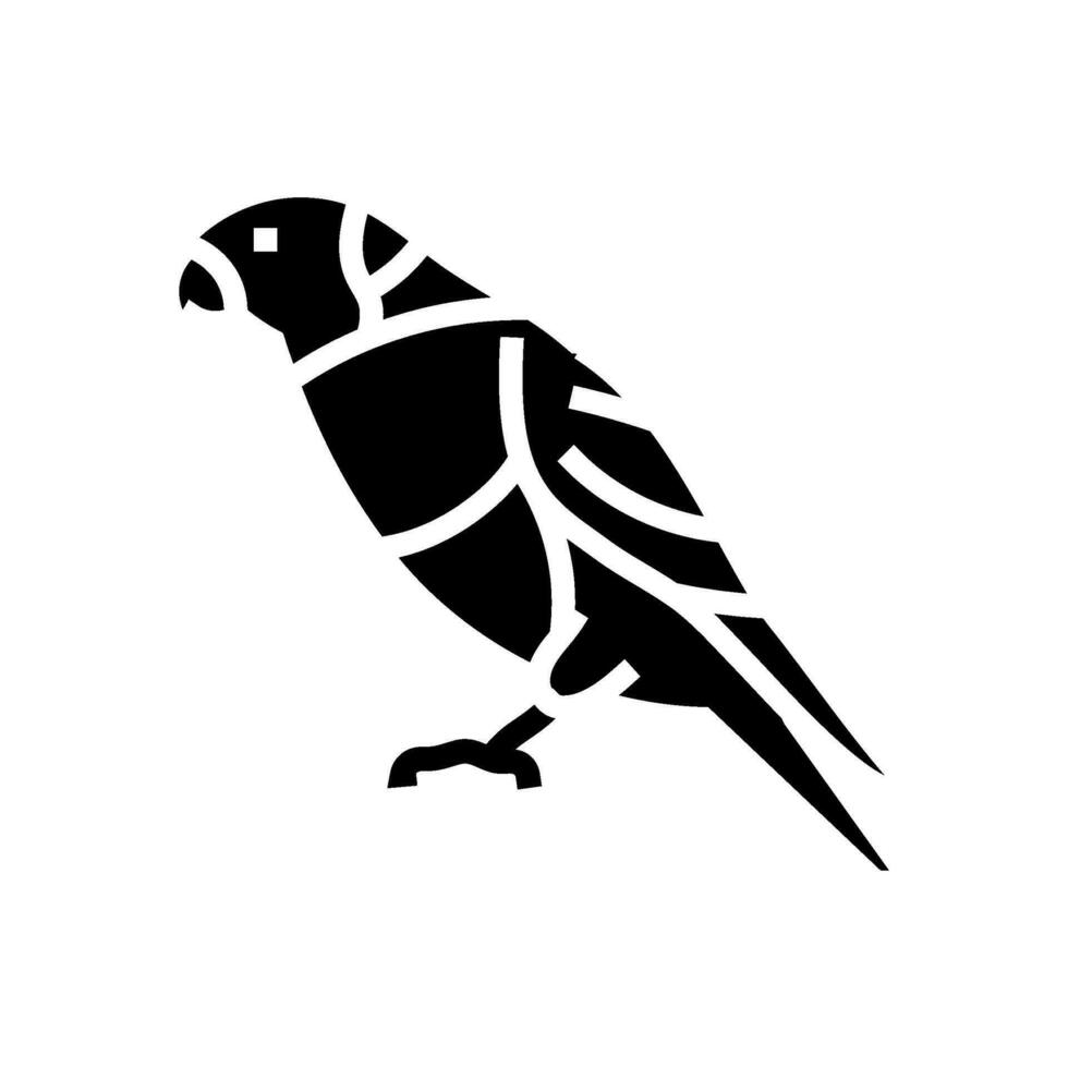 regenboog lori papegaai vogel glyph icoon vector illustratie
