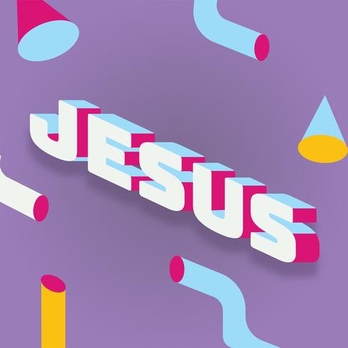 Jezus belettering vector ontwerp