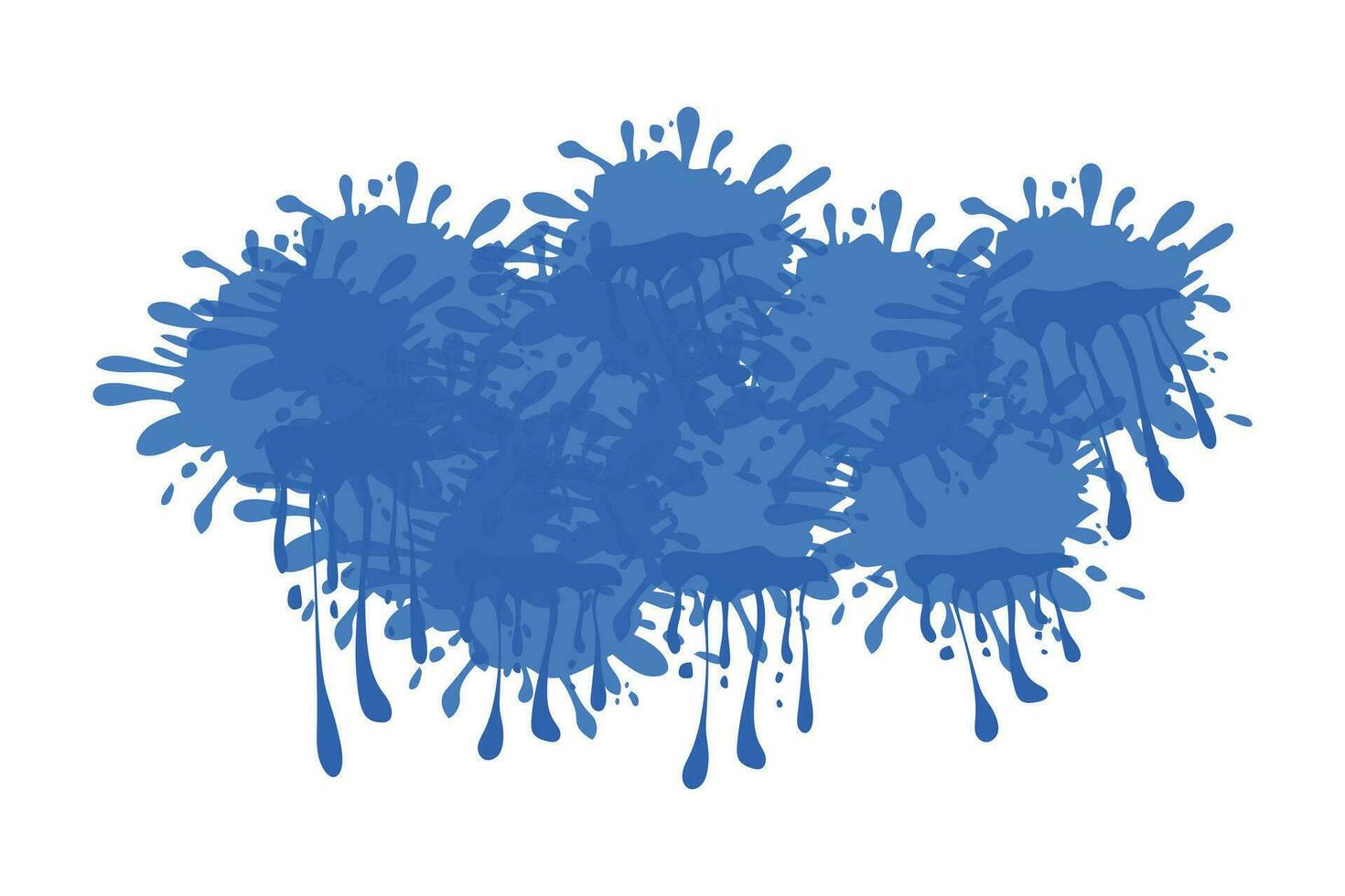 waterverf blauw inkt plons vlek geklater plek vloeistof laten vallen vector Aan wit achtergrond