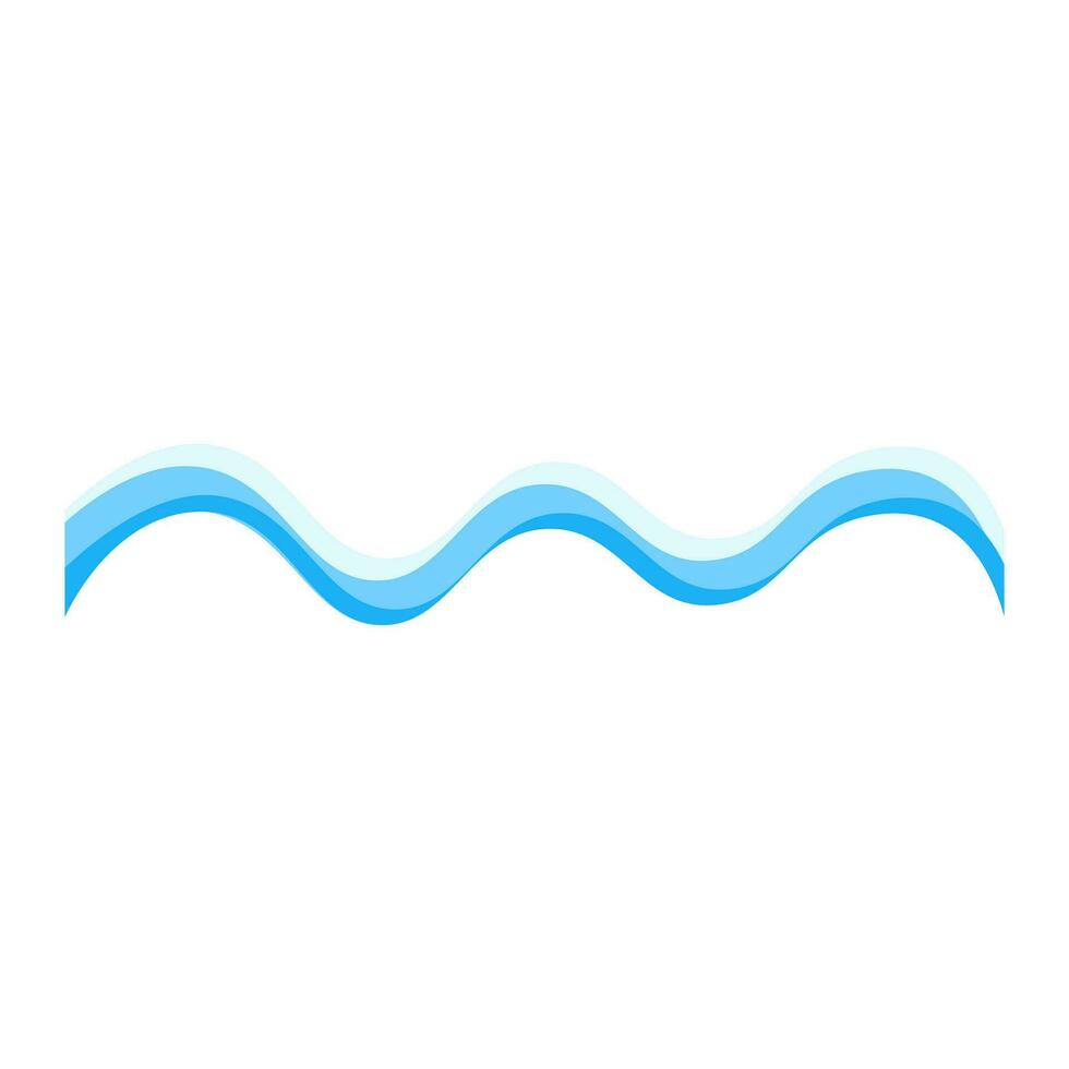 blauw golven met helling decoratief kader, vector ontwerp sjabloon, abstract water golven