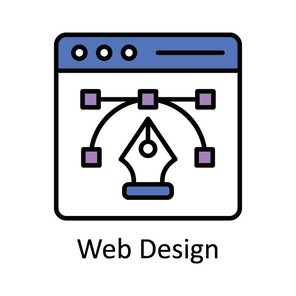 web ontwerp gevulde schets icoon ontwerp illustratie. kunst en ambachten symbool Aan wit achtergrond eps 10 het dossier vector