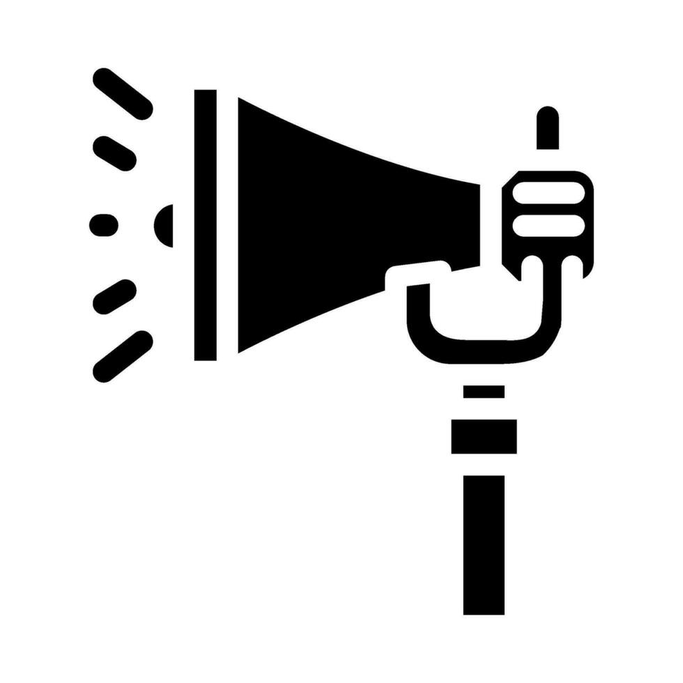 noodgeval sirene alarm glyph icoon vector illustratie