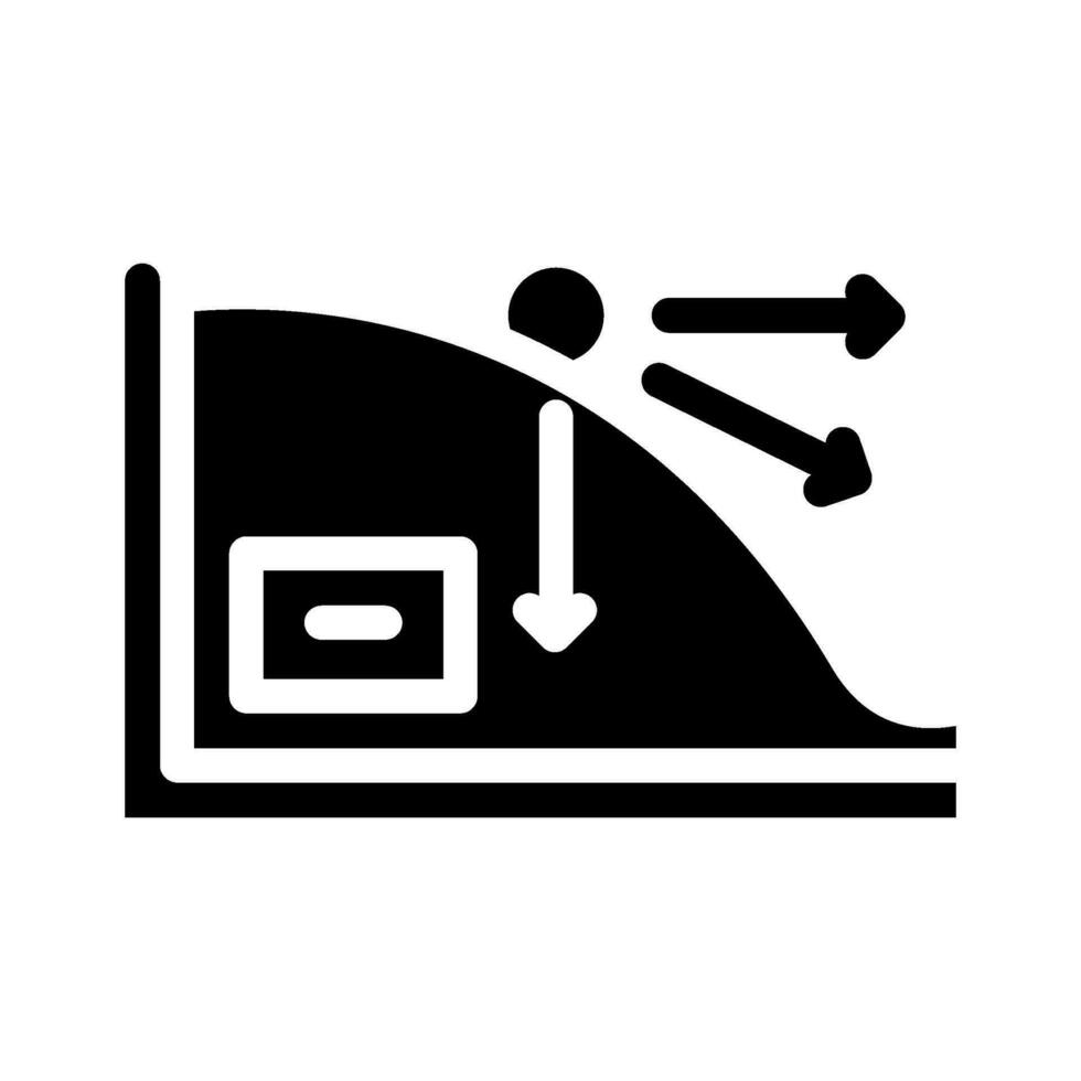 kinematica theorie mechanisch ingenieur glyph icoon vector illustratie