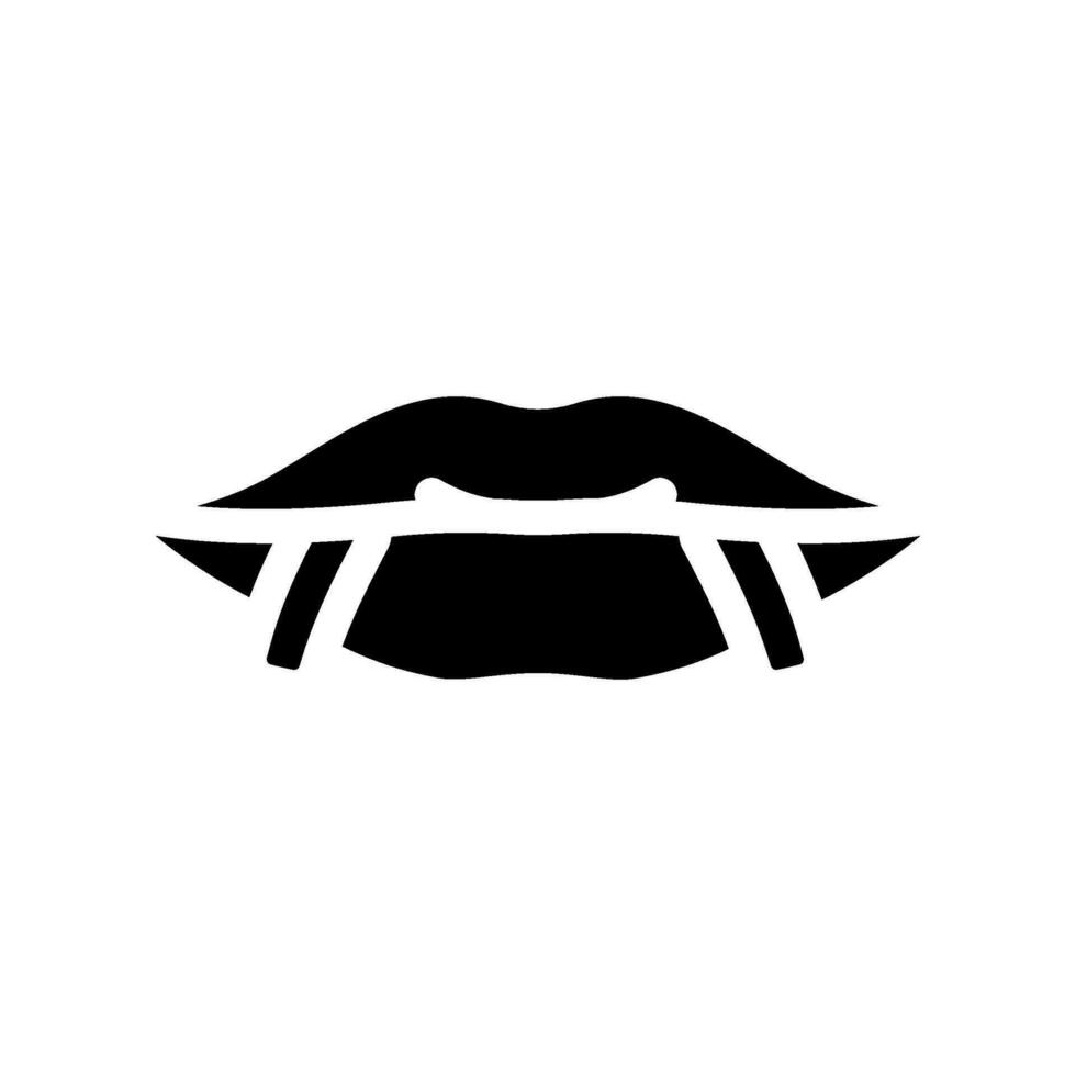 lip doordringend mode schoonheid glyph icoon vector illustratie