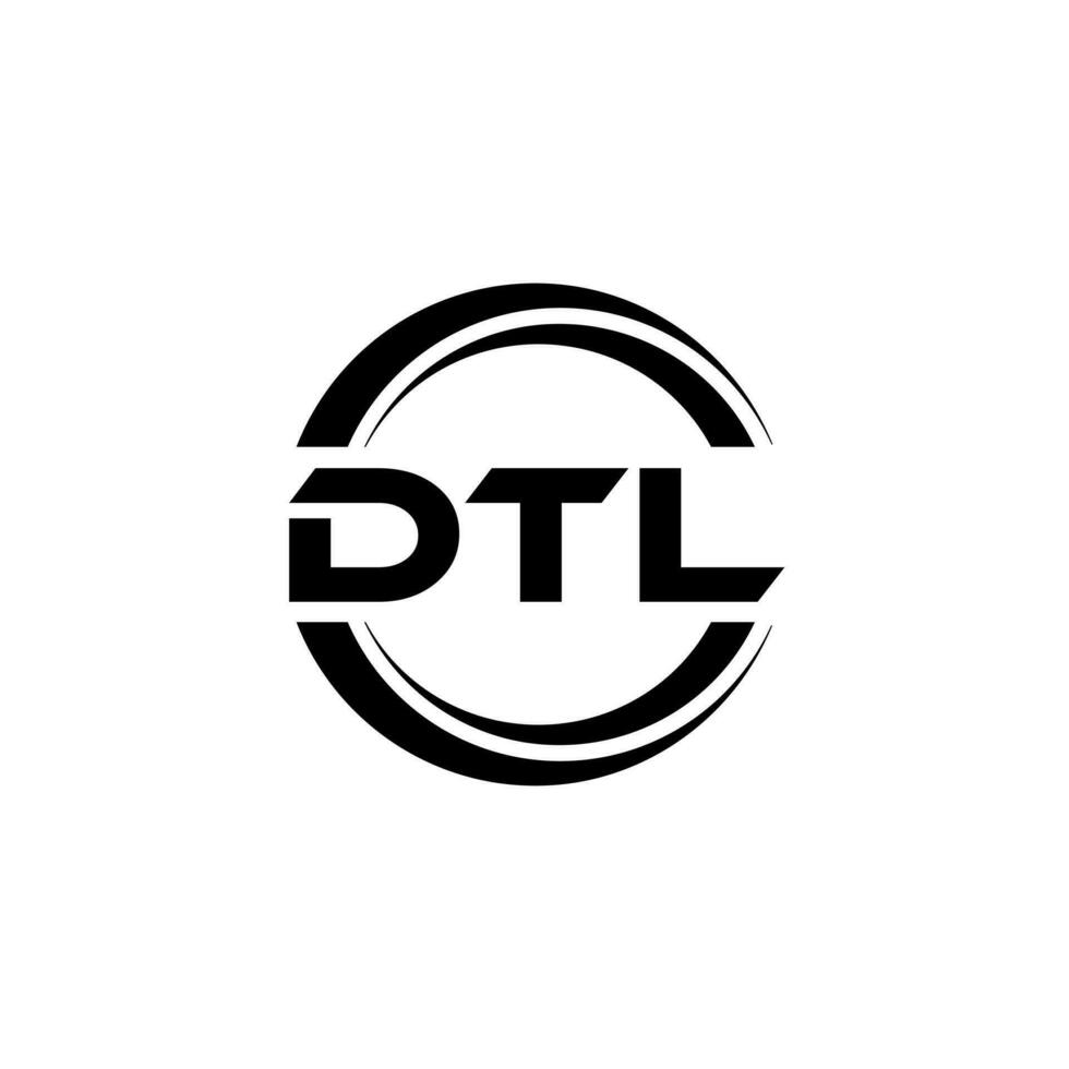 dtl logo ontwerp, inspiratie voor een uniek identiteit. modern elegantie en creatief ontwerp. watermerk uw succes met de opvallend deze logo. vector