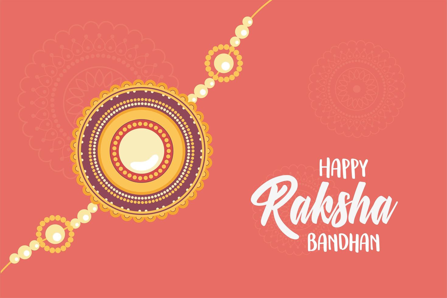 raksha bandhan, traditioneel Indiaas polsbandje symbool van liefde tussen broers en zussen vector