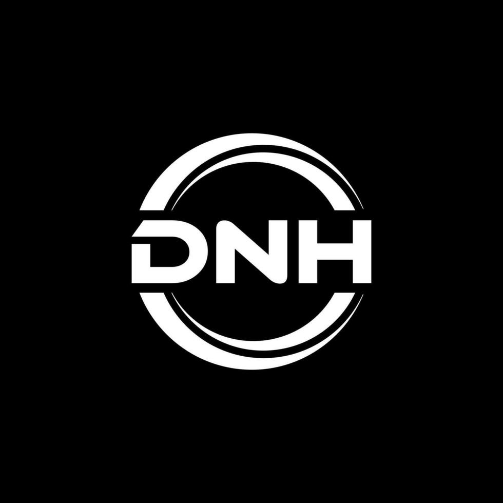 dnh logo ontwerp, inspiratie voor een uniek identiteit. modern elegantie en creatief ontwerp. watermerk uw succes met de opvallend deze logo. vector