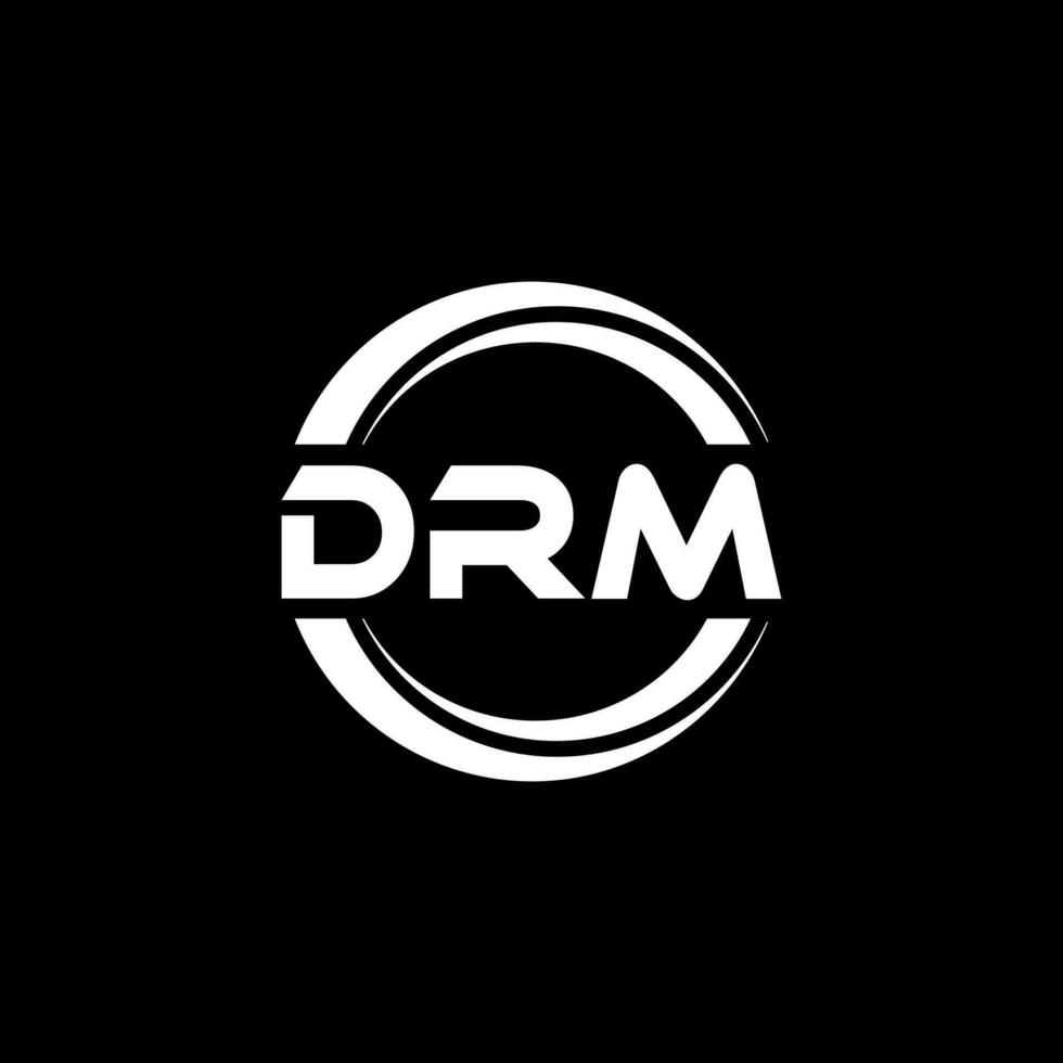 drm logo ontwerp, inspiratie voor een uniek identiteit. modern elegantie en creatief ontwerp. watermerk uw succes met de opvallend deze logo. vector