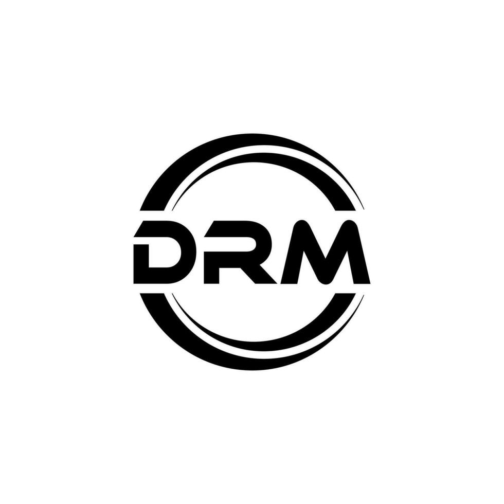 drm logo ontwerp, inspiratie voor een uniek identiteit. modern elegantie en creatief ontwerp. watermerk uw succes met de opvallend deze logo. vector