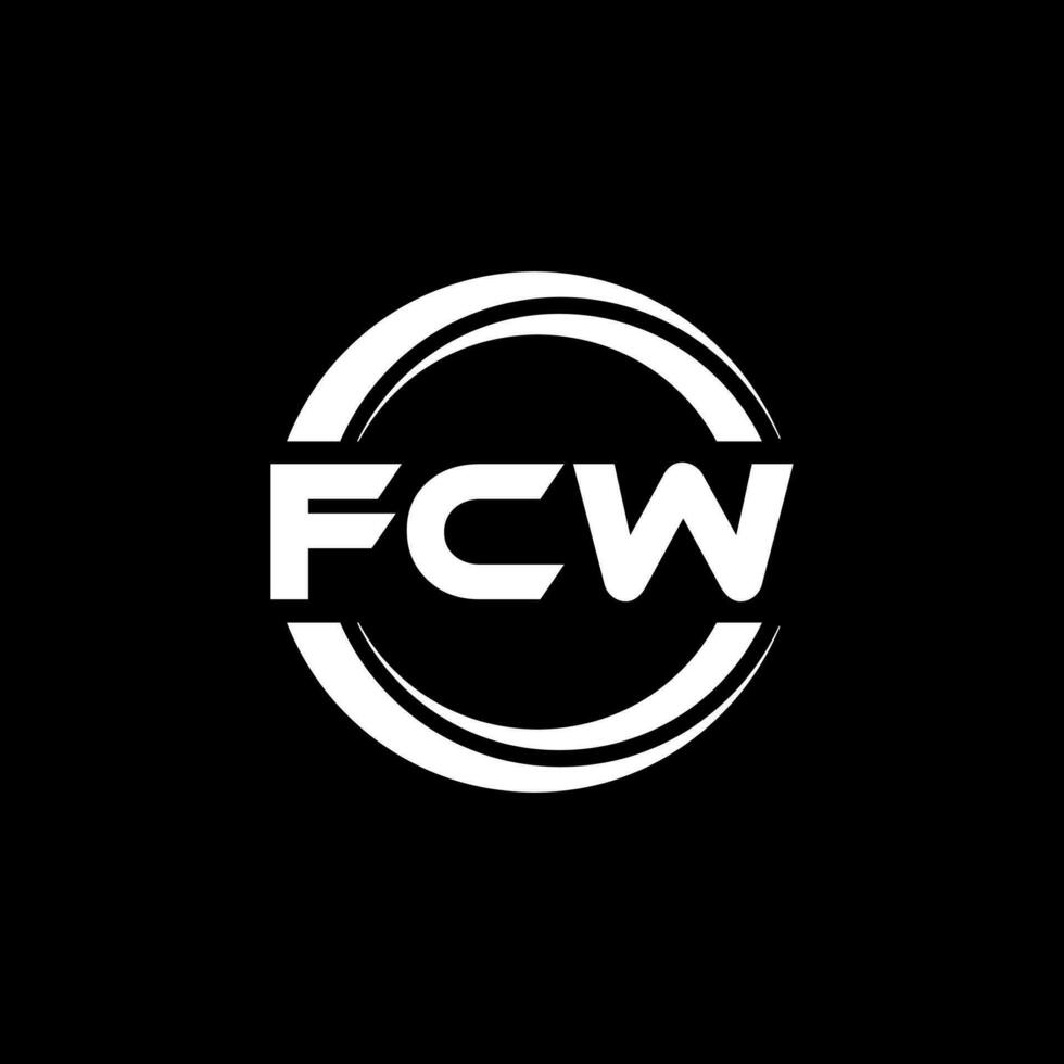fcw logo ontwerp, inspiratie voor een uniek identiteit. modern elegantie en creatief ontwerp. watermerk uw succes met de opvallend deze logo. vector