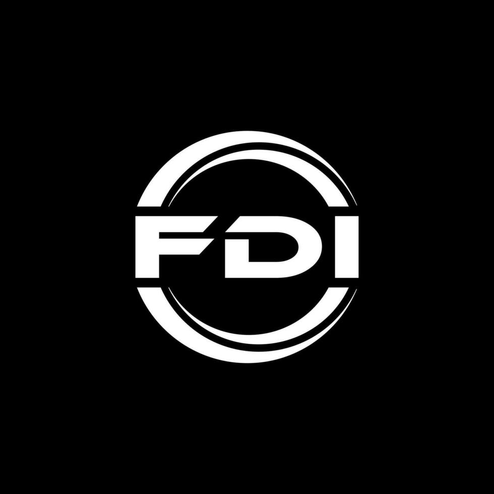 fdi logo ontwerp, inspiratie voor een uniek identiteit. modern elegantie en creatief ontwerp. watermerk uw succes met de opvallend deze logo. vector