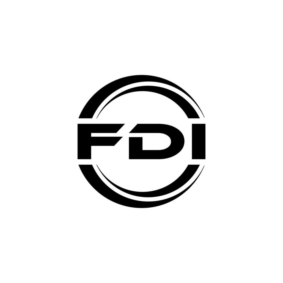 fdi logo ontwerp, inspiratie voor een uniek identiteit. modern elegantie en creatief ontwerp. watermerk uw succes met de opvallend deze logo. vector