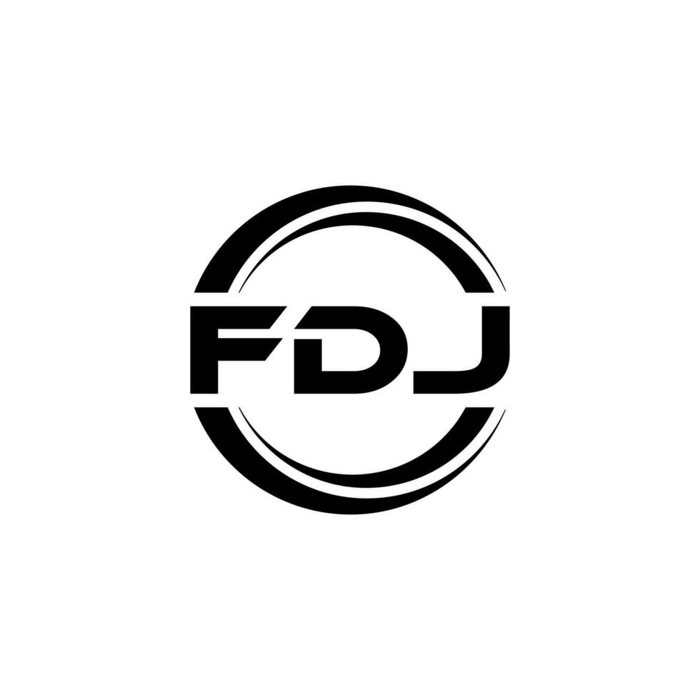 fdj logo ontwerp, inspiratie voor een uniek identiteit. modern elegantie en creatief ontwerp. watermerk uw succes met de opvallend deze logo. vector