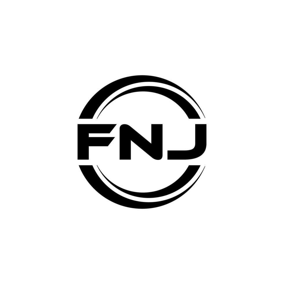 fnj logo ontwerp, inspiratie voor een uniek identiteit. modern elegantie en creatief ontwerp. watermerk uw succes met de opvallend deze logo. vector