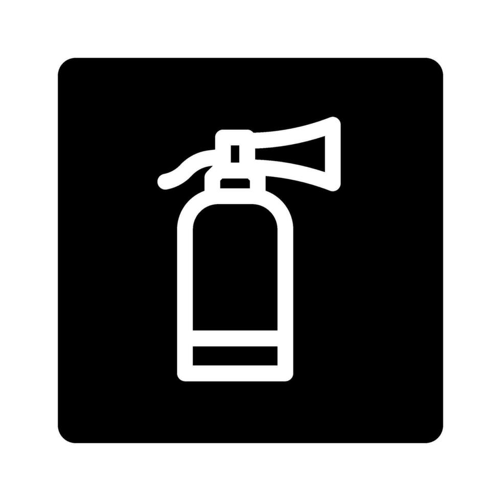 brand brandblusser glyph icoon vector illustratie