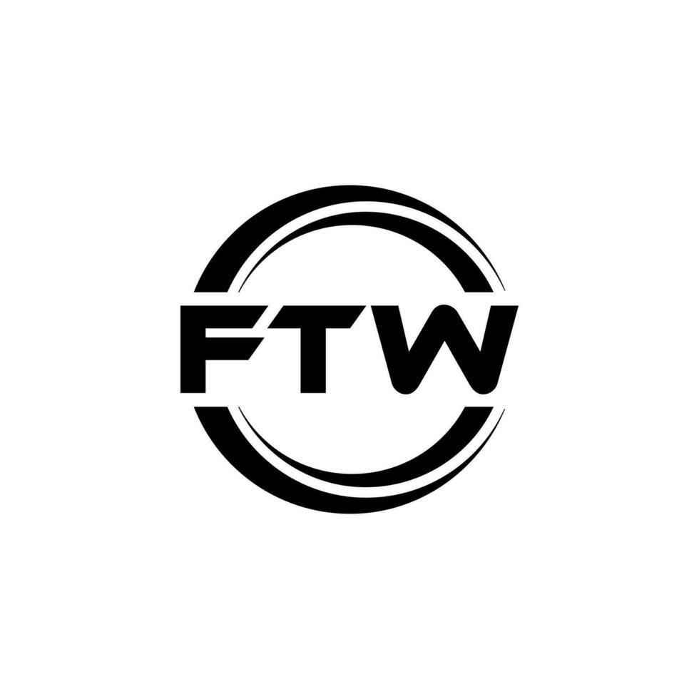 ftw logo ontwerp, inspiratie voor een uniek identiteit. modern elegantie en creatief ontwerp. watermerk uw succes met de opvallend deze logo. vector