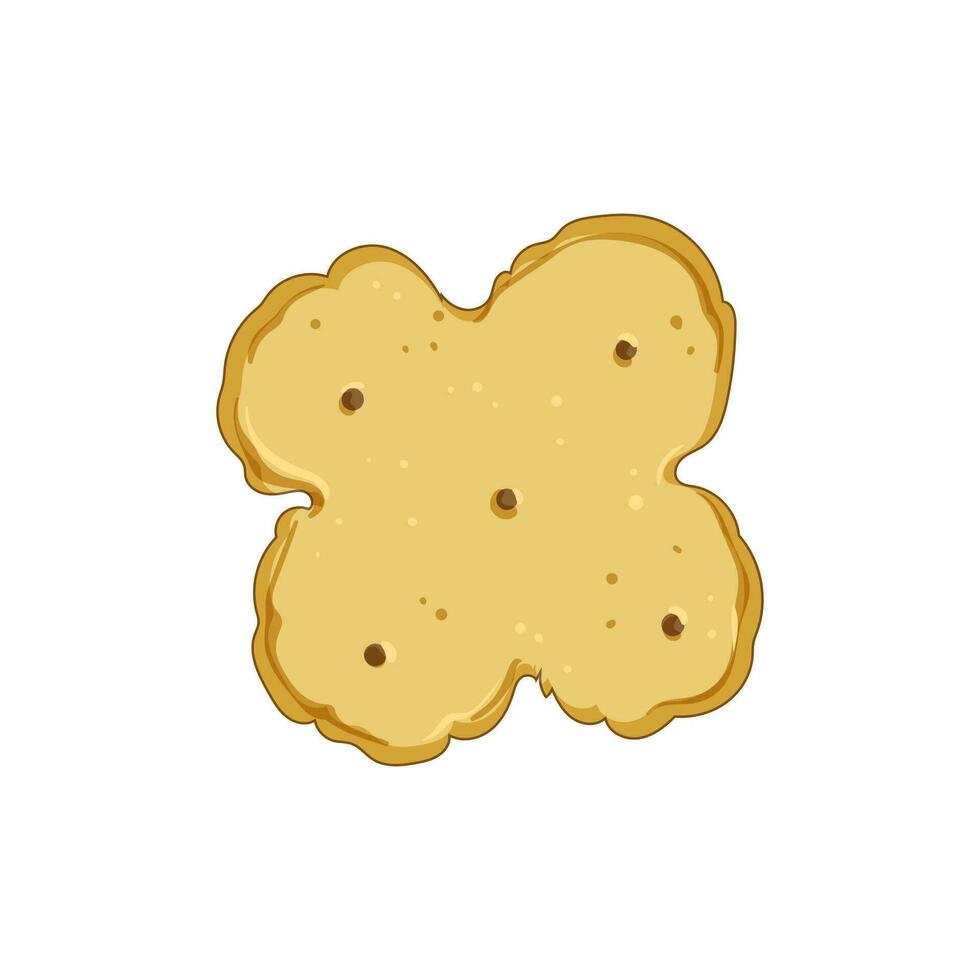 detailopname kraker biscuit tekenfilm vector illustratie