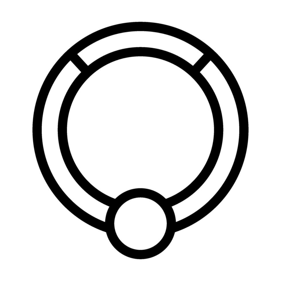 ring doordringend lijn icoon vector illustratie