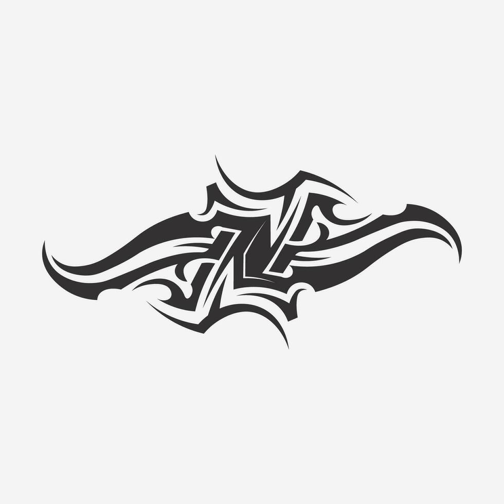 zwart tribal vector logo ontwerp icoon en teken tribal