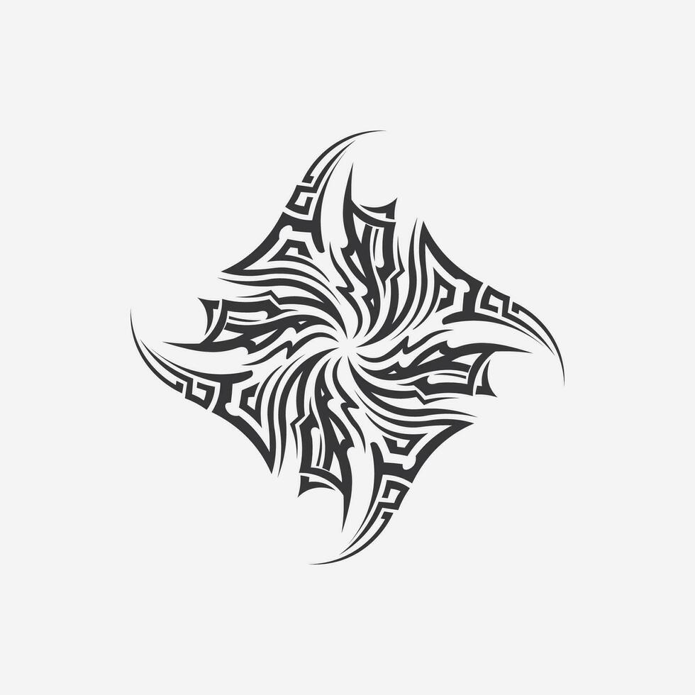 zwart tribal vector logo ontwerp icoon en teken tribal