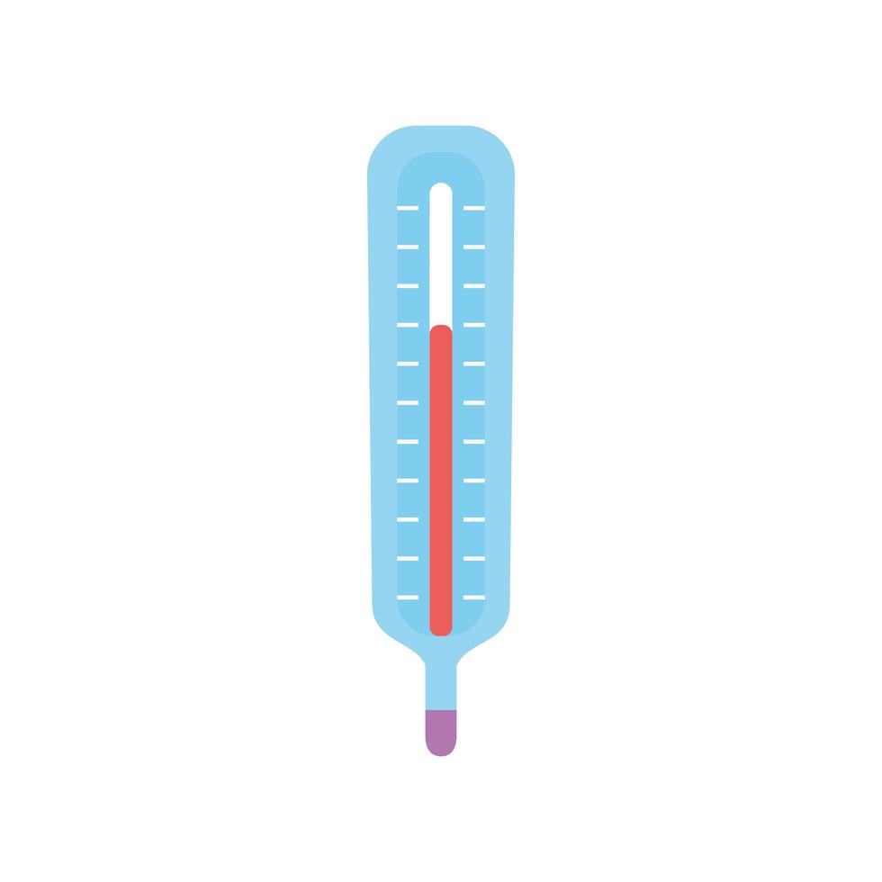 scheikunde thermometer die wetenschap vlakke stijl meet vector