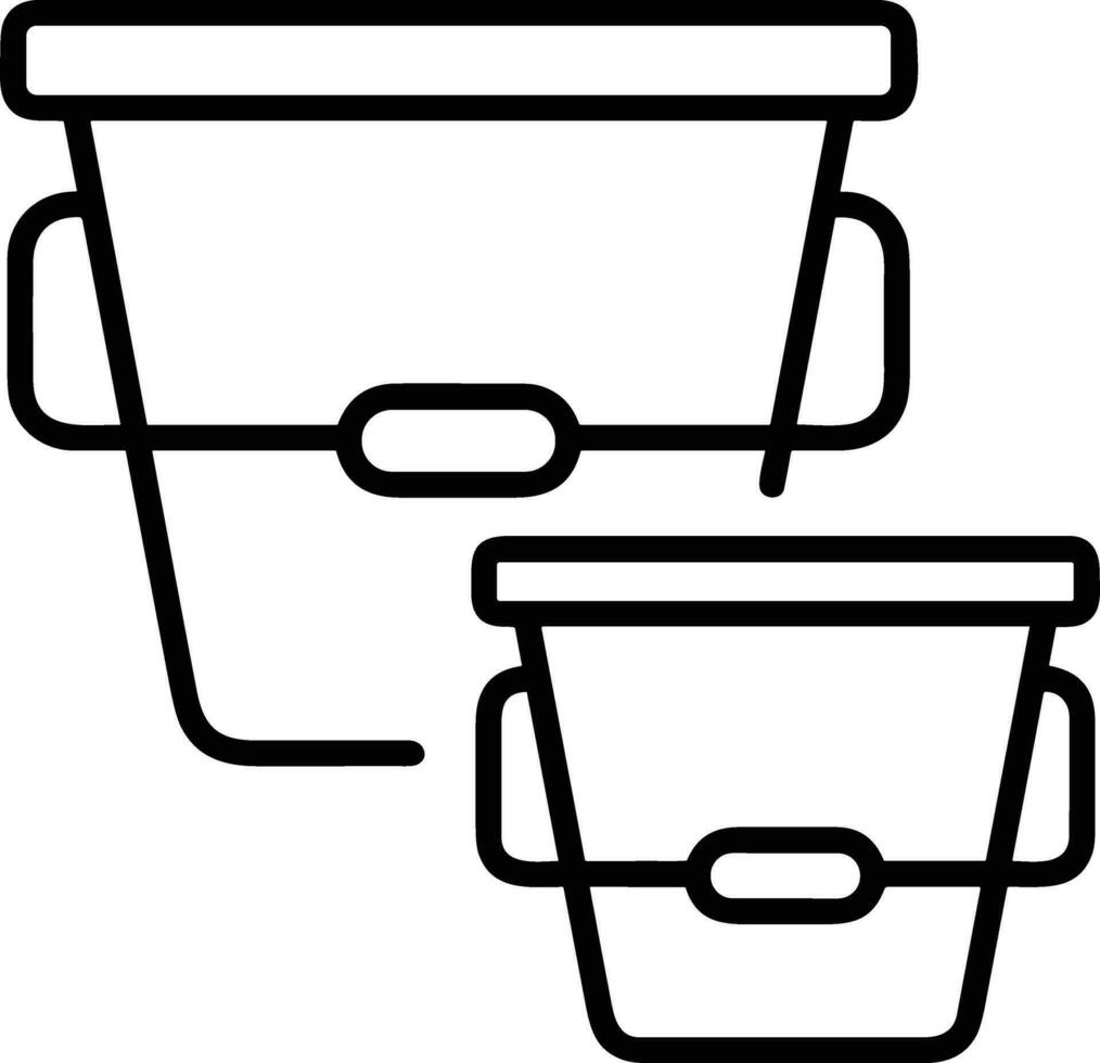 emmer icoon symbool vector afbeelding. illustratie van de emmer schoonmaak uitrusting het wassen schets ontwerp afbeelding. eps 10