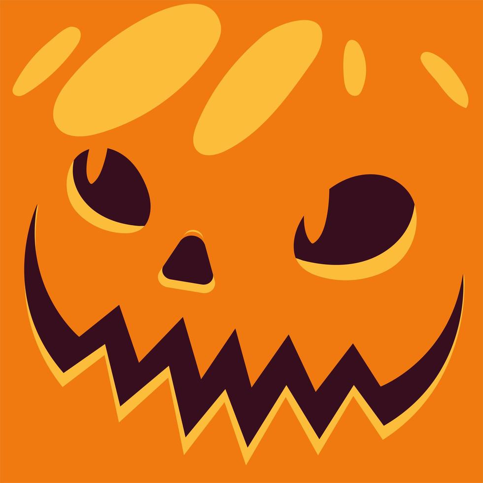 pompoenkarakter voor happy halloween vector