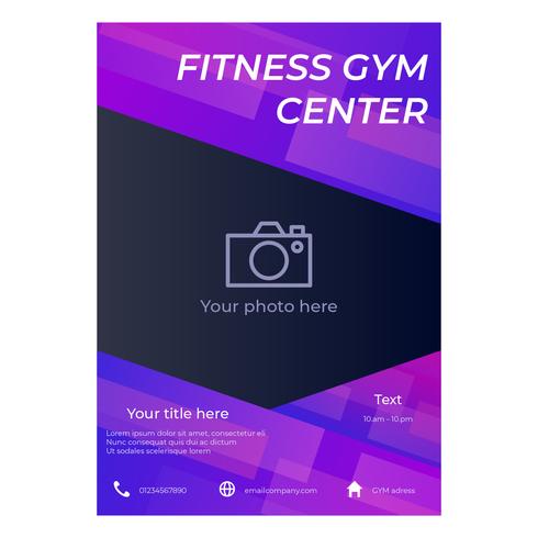 fitness gym folder sjabloon vector