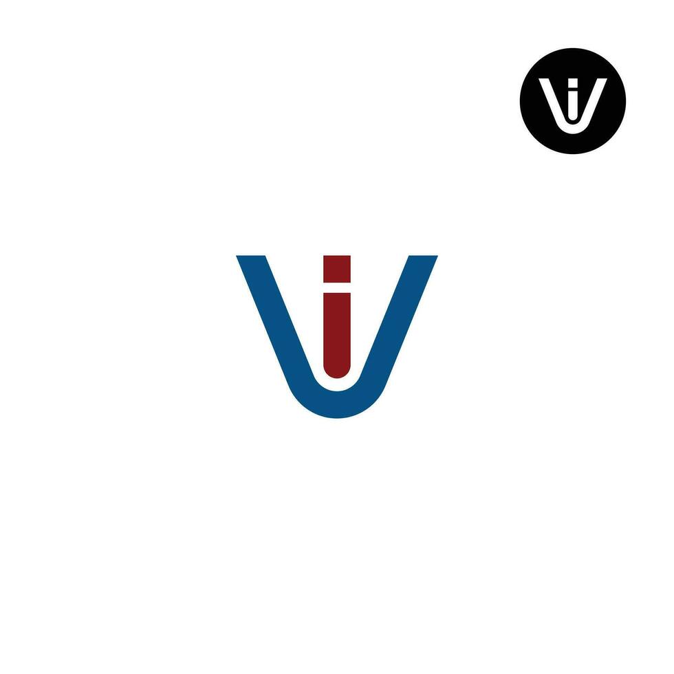 brief vi iv monogram logo ontwerp vector