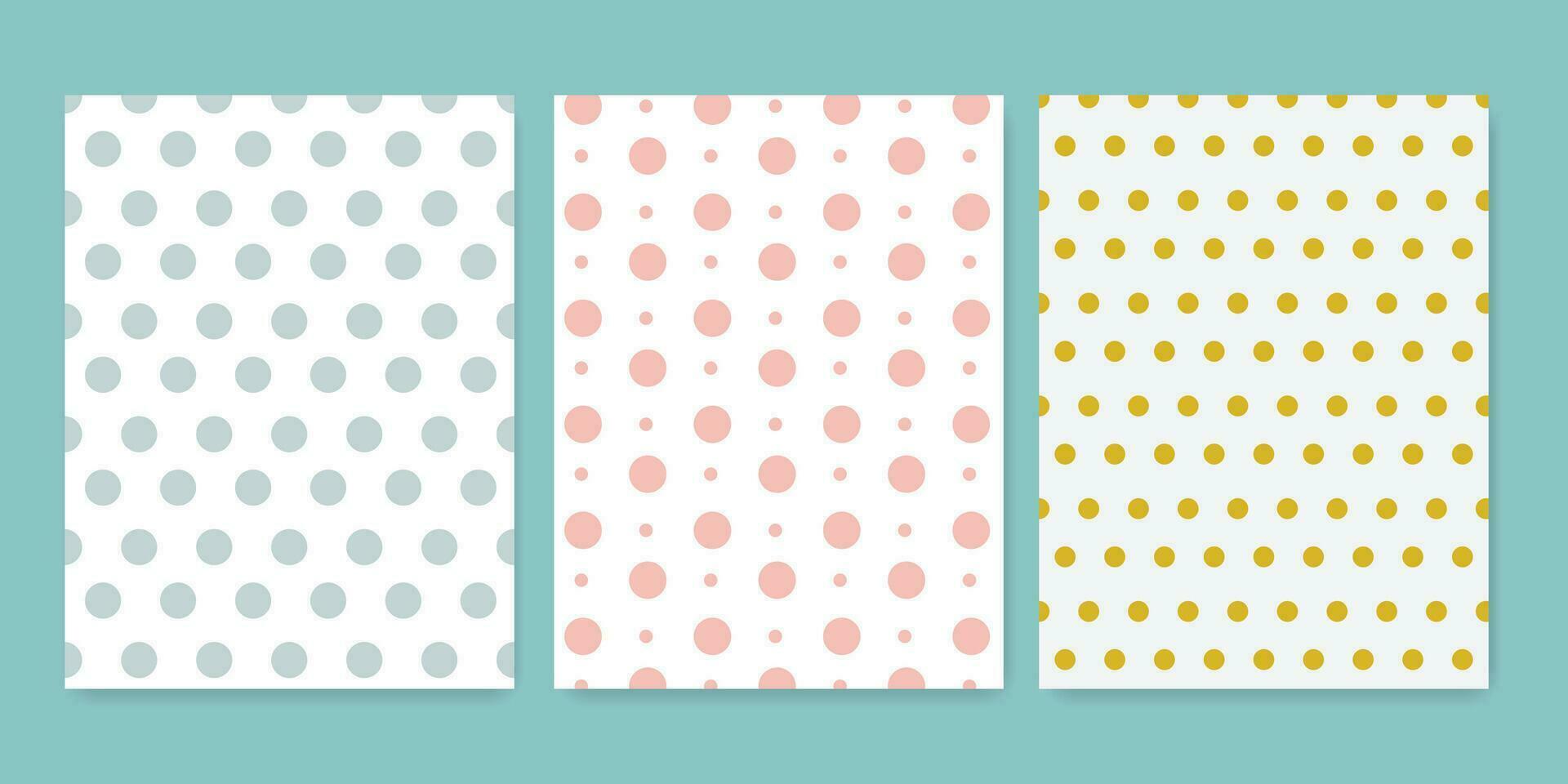 pastel polka punt patroon vector set.