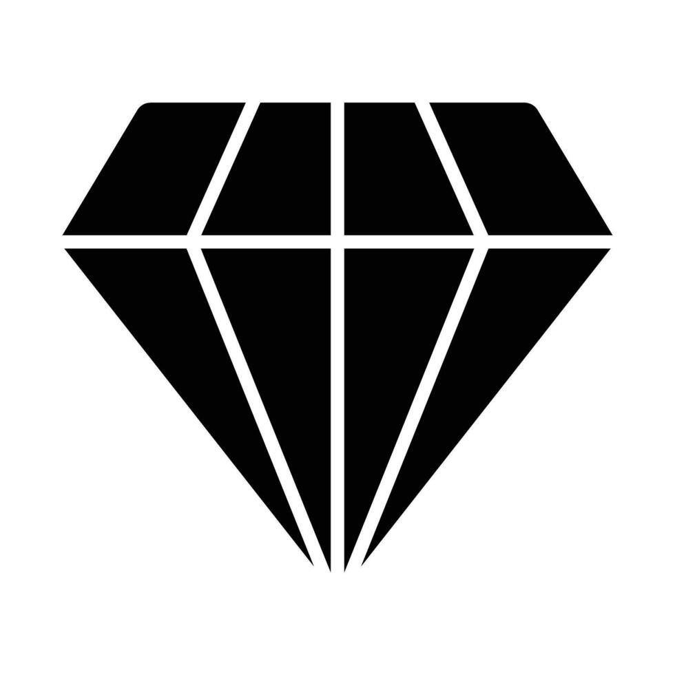 diamant vector glyph icoon voor persoonlijk en reclame gebruiken.