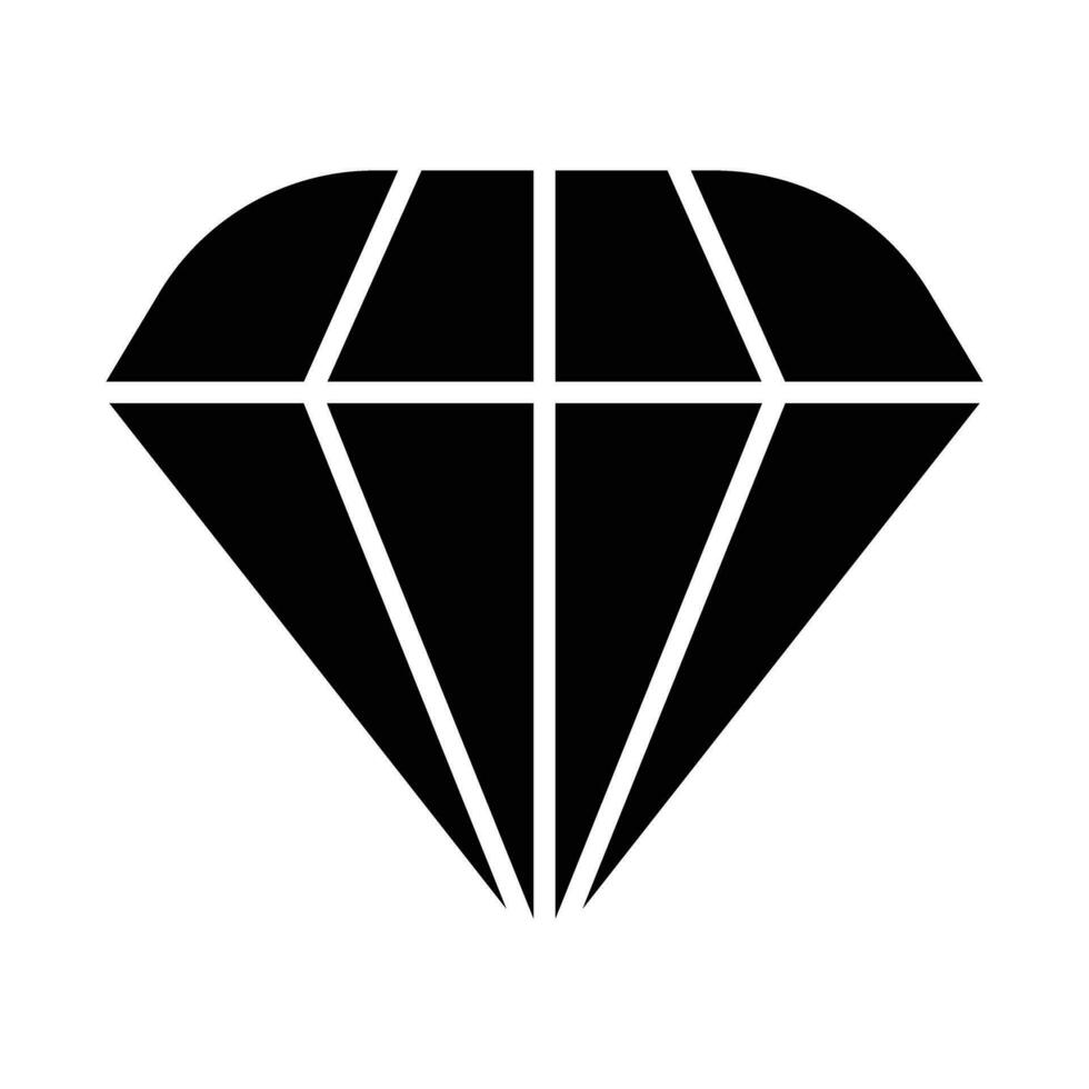 diamant vector glyph icoon voor persoonlijk en reclame gebruiken.