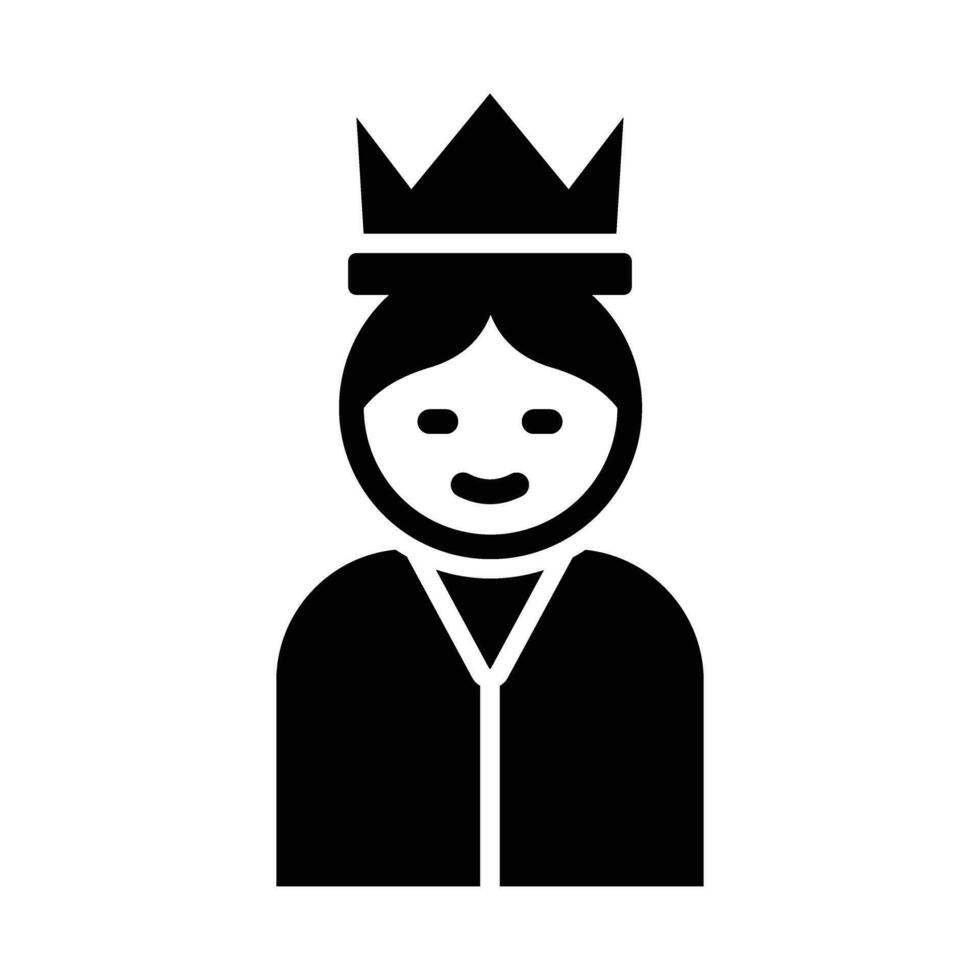 prinses vector glyph icoon voor persoonlijk en reclame gebruiken.
