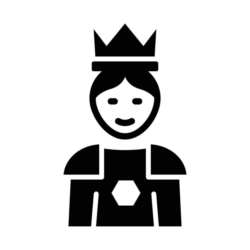 koningin vector glyph icoon voor persoonlijk en reclame gebruiken.