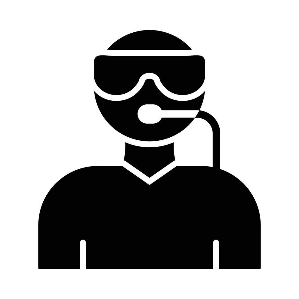 scuba vector glyph icoon voor persoonlijk en reclame gebruiken.