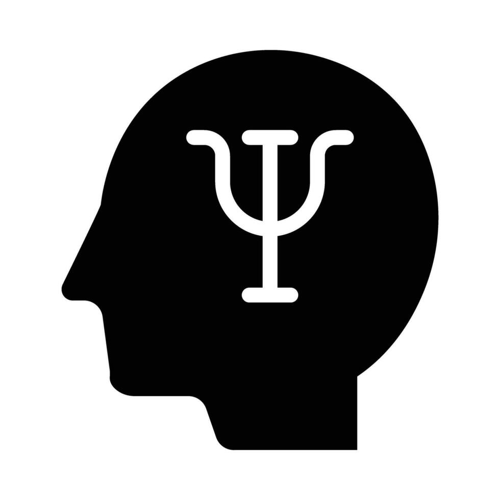 psychologie vector glyph icoon voor persoonlijk en reclame gebruiken.
