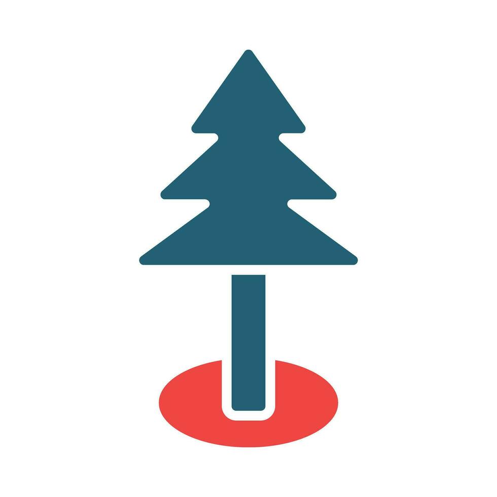 pijnboom boom glyph twee kleur icoon voor persoonlijk en reclame gebruiken. vector