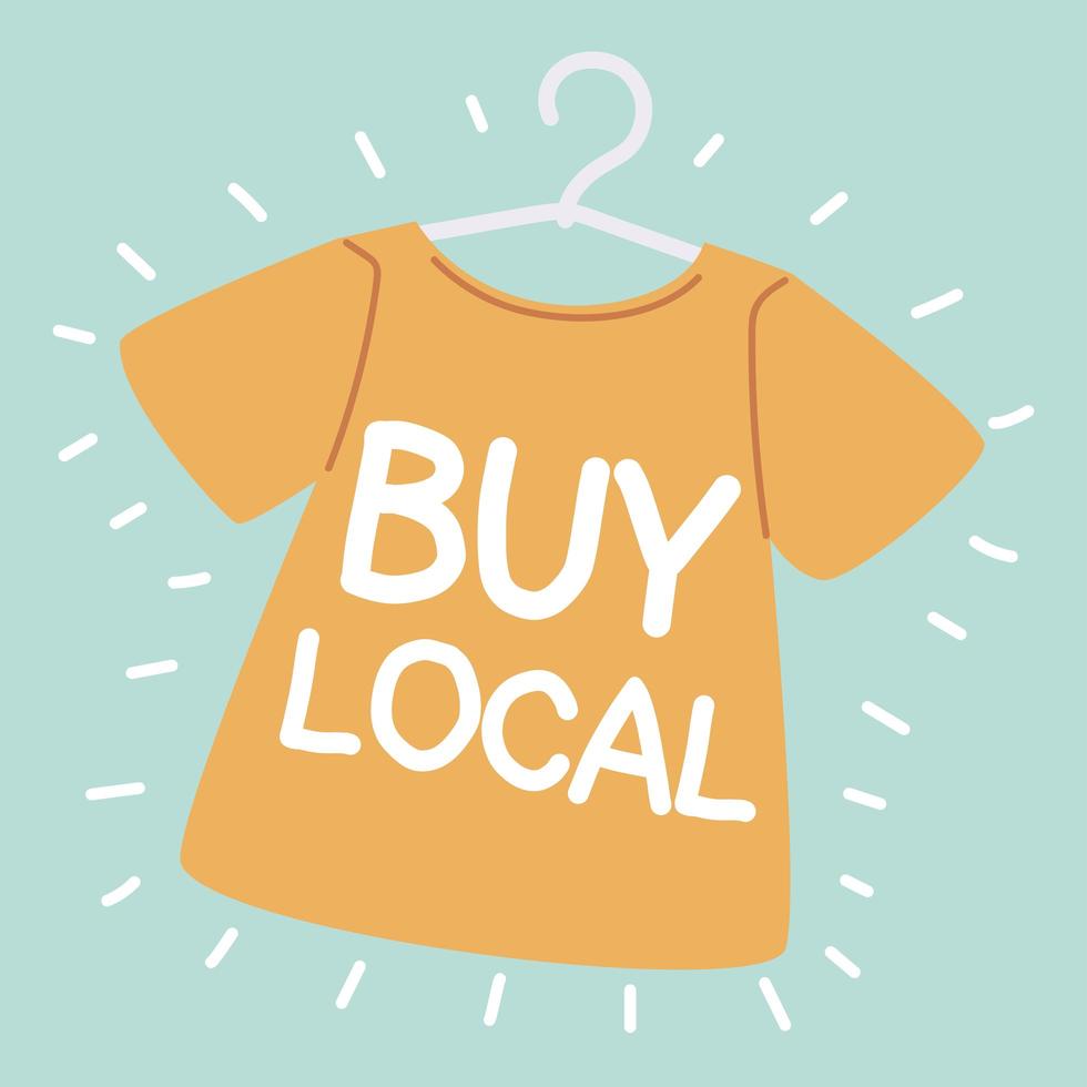 koop lokaal, steun lokale bedrijven vector