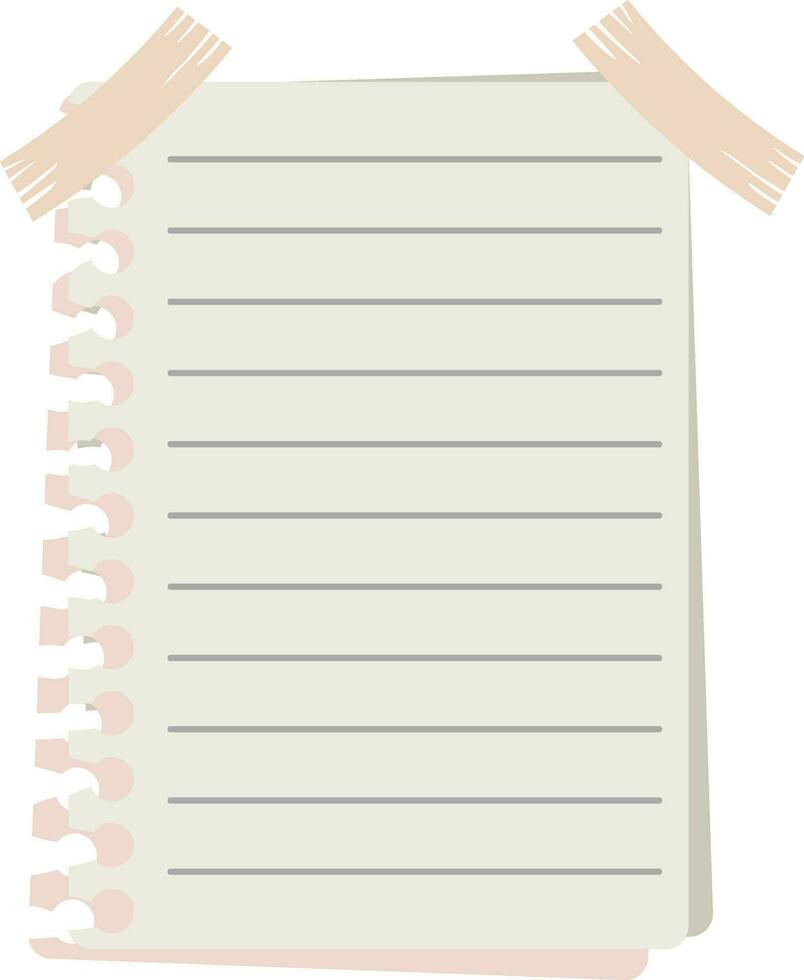 hand- Holding een blanco notebook. bladzijde gescheurd uit van de notitieboekje vector
