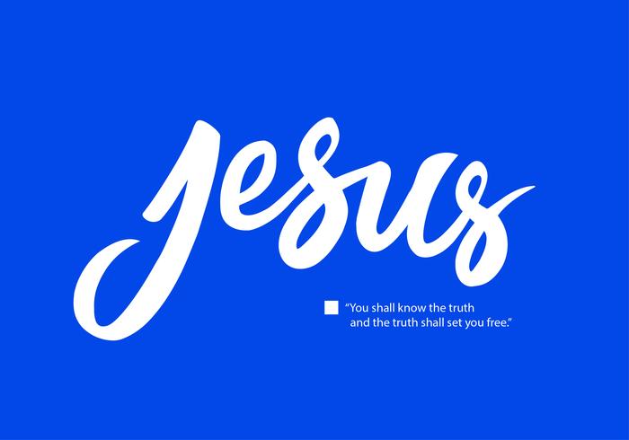 Jezus belettering 10 vector