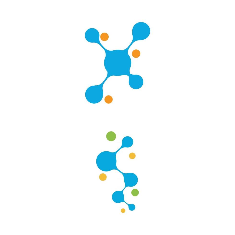 molecuul symbool embleemontwerp sjabloon vector illustratie