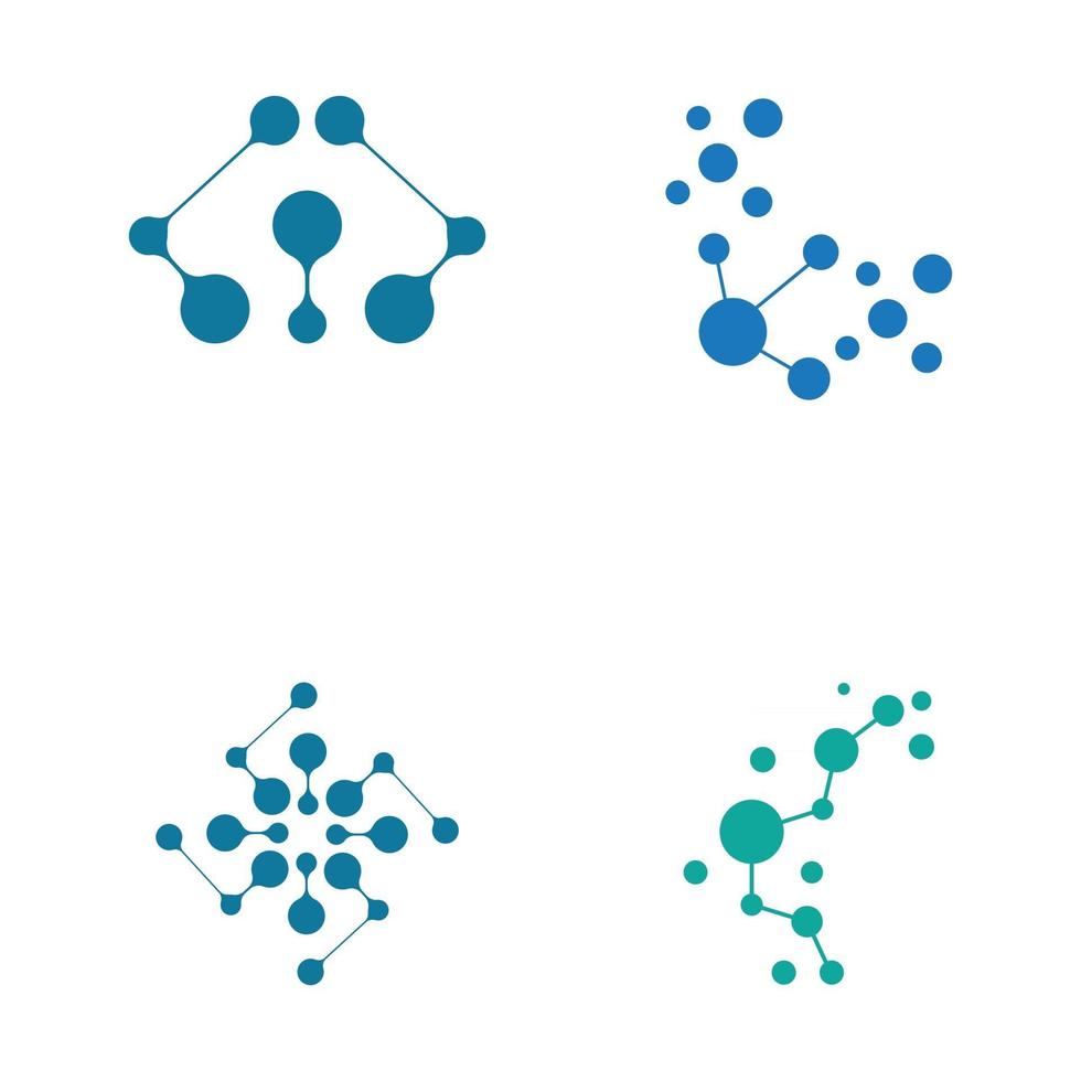 molecuul symbool embleemontwerp sjabloon vector illustratie