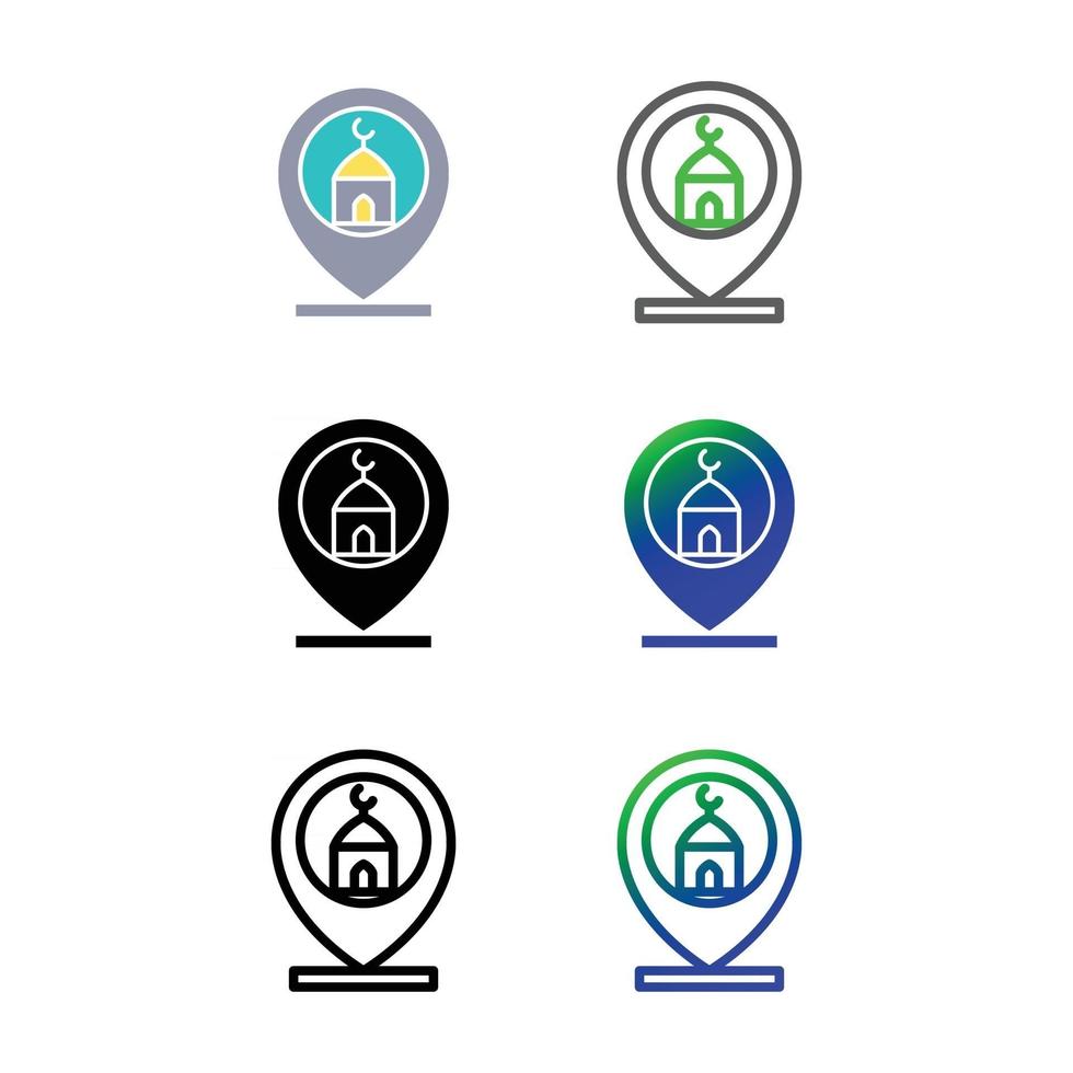 pictogram locatie teken moskee vector