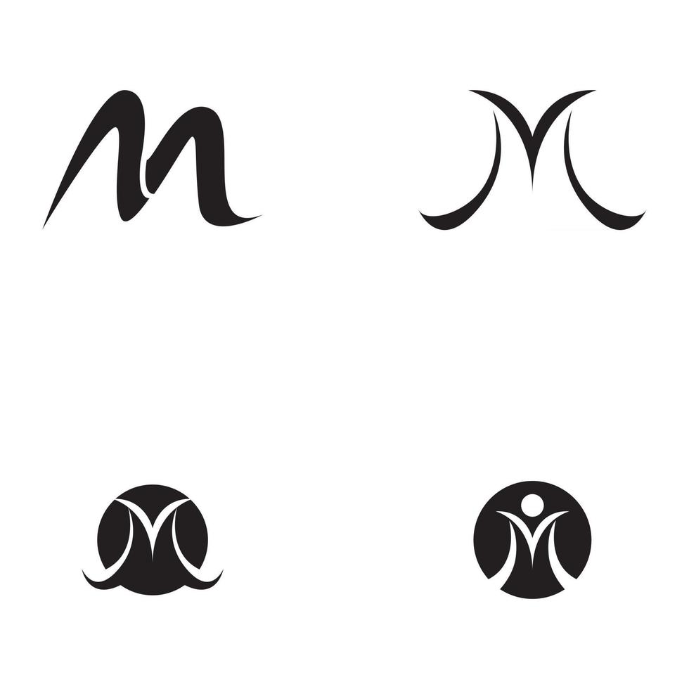 m briefsjabloon logo vector