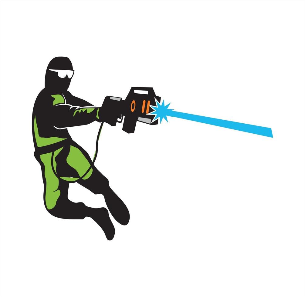 laser tag game speler ontwerp illustratie vector eps formaat, geschikt voor uw ontwerpbehoeften, logo, illustratie, animatie, enz.