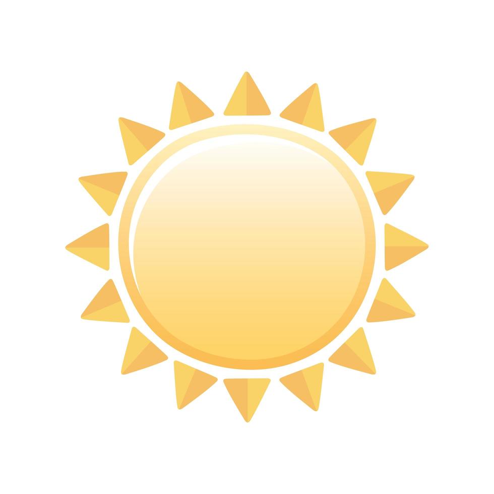 weer zomer zon hemel warm seizoen pictogram geïsoleerde afbeelding vector