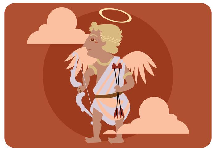 Cupido in Ancient Wayang Vector