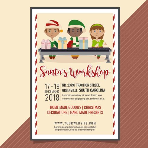 Vector Santa's Workshop Poster